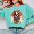 Boston Terrier Dog Japanese Style Samurai Dogs Comfort Colors Sweatshirt Chalky Mint