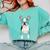 Boston Terrier Dog Motif Pet Art Boston Terrier For Men Women Kids Comfort Colors Sweatshirt Chalky Mint