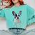 Boston Terrier Dog Motif Pet Art Boston Terrier Men Women Kids Comfort Colors Sweatshirt Chalky Mint