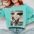 Boston Terrier Dog UFO Alien Extraterrestrial Selfie Comfort Colors Sweatshirt Chalky Mint