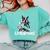Boston Terrier Dog Untamed For Men Women Comfort Colors Sweatshirt Chalky Mint