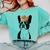 Boston Terrier Dog Wearing Crown For Men Women Girls Kids Comfort Colors Sweatshirt Chalky Mint