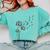 Boston Terrier Flower Fly Dandelion Dog Lover Dog Dad Comfort Colors Sweatshirt Chalky Mint