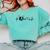 Boston Terrier Heartbeat Heart Line Comfort Colors Sweatshirt Chalky Mint
