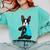 Boston Terrier I Love Mom Apparel Comfort Colors Sweatshirt Chalky Mint