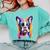 Boston Terrier Lover Pop Art Color Boston Terrier Dog For Men Women Girls Kids Comfort Colors Sweatshirt Chalky Mint