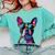Boston Terrier Lovers Pop Art Boston Terrier Comfort Colors Sweatshirt Chalky Mint