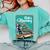 Boston Terrier Merry Christmas Tree Truck Dog X-Mas Comfort Colors Sweatshirt Chalky Mint