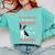 Boston Terrier Mom American Gentleman Dog Lover Mother's Day Comfort Colors Sweatshirt Chalky Mint