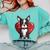 Boston Terrier Mom Dad Bostie Dog Lover Valentines Day Comfort Colors Sweatshirt Chalky Mint