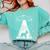 Boston Terrier Mom Dad Dog Alien UFO For Men Women Comfort Colors Sweatshirt Chalky Mint