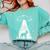 Boston Terrier Mom Dad Dog Alien UFO Comfort Colors Sweatshirt Chalky Mint