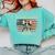 Boston Terrier Mom Dog Lovers American Flag 4th Of July Comfort Colors Sweatshirt Chalky Mint