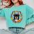 Boston Terrier Mom Floral Bostie Dog Lover Flowers Cute Comfort Colors Sweatshirt Chalky Mint