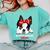 Boston Terrier Mum Dog Woman Idea Comfort Colors Sweatshirt Chalky Mint