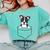 Boston Terrier In The Pocket Cute Pocket Boston Terrier Comfort Colors Sweatshirt Chalky Mint