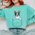 Boston Terrier In The Pocket Cute Boston Terrier Dog Lovers Men Women Girls Kids Comfort Colors Sweatshirt Chalky Mint