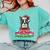 Boston Terrier Santa Claus Christmas Dog Comfort Colors Sweatshirt Chalky Mint