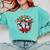 Boston Terrier Santa Claus Elf Reindeer Christmas Dog X-Mas Comfort Colors Sweatshirt Chalky Mint