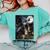 Boston Terrier Selfie Full Moon Flying Witch Halloween Dog Comfort Colors Sweatshirt Chalky Mint