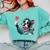 Boston Terrier Selfie Statue Of Liberty 4th Of July American Comfort Colors Sweatshirt Chalky Mint