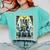 Boston Terrier Tarot Card Dog Comfort Colors Sweatshirt Chalky Mint