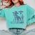Boston Terrier UFO Cowboy Dog Dog Mom Dog Dad Alien Dog Comfort Colors Sweatshirt Chalky Mint
