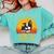 Boston Terrier Never Underestimate a Girl With a Bostie Comfort Colors Sweatshirt Chalky Mint