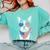 Boston Terrier USA Flag Sunglasses Patriotic 4th Of July Comfort Colors Sweatshirt Chalky Mint