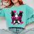 Boston Terrier Valentines Day Shirt Heart Dog Lover Comfort Colors Sweatshirt Chalky Mint