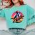 Boston Terrier Wearing A Cowboy Hat On T-Rex Comfort Colors Sweatshirt Chalky Mint