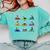 Boston Terriers Yoga Asana Pose And Meditation Comfort Colors Sweatshirt Chalky Mint