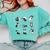 Boston Terriers Yoga Comfort Colors Sweatshirt Chalky Mint