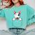 Bull Terrier Pocket Bull Terrier Peeking Out Pocket Comfort Colors Sweatshirt Chalky Mint