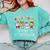 All Is Calm Xmas Kindergarten Christmas Season Teacher Comfort Colors Sweatshirt Chalky Mint