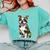 Camo Boston Terrier Pet Owner Camouflage Dog Lover Comfort Colors Sweatshirt Chalky Mint