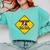 Caution Sign Boston Terrier Dog Bostie Puppy Comfort Colors Sweatshirt Chalky Mint