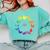 Chicken Themed Color Wheel Educational Art Teacher Artist Men Women Girls Kids Comfort Colors Sweatshirt Chalky Mint