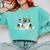 Christmas Boston Terrier Santa Dog Lover Comfort Colors Sweatshirt Chalky Mint