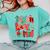 Christmas Coquette Bow Teacher Teach Love Inspire Comfort Colors Sweatshirt Chalky Mint Christmas Coquette Bow Teacher Teach Love Inspire Comfort Colors Sweatshirt Chalky Mint