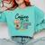 Coffee Gives Me Teacher Power Teacher Elementary Women Comfort Colors Sweatshirt Chalky Mint