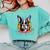 Colorful Boston Terrier Dog For Men Women Kids Comfort Colors Sweatshirt Chalky Mint
