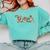 Cowhide Teacher Hat Cowboy Western Teacher Back To School Comfort Colors Sweatshirt Chalky Mint