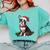 Cute Boston Terrier Dog Christmas Merry X-Mas Graphic Comfort Colors Sweatshirt Chalky Mint