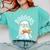 Cute Ghost Reading Book Librarian Teacher Halloween Costume Comfort Colors Sweatshirt Chalky Mint
