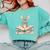 Cute Reading Bunny Glasses Books Bookworm Reader Teacher Comfort Colors Sweatshirt Chalky Mint