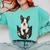 Dog Lovers Boston Terrier In Pocket Dog Face For Men Women Kids Comfort Colors Sweatshirt Chalky Mint