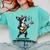 Dog Playing Guitar Singing Boston Terrier For Men Women Girls Kids Comfort Colors Sweatshirt Chalky Mint