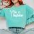 The Dogfather Boston Terrier Dog Dad Father's Day Comfort Colors Sweatshirt Chalky Mint