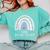 Early Headstart Cute Retro Rainbow Teachers Comfort Colors Sweatshirt Chalky Mint